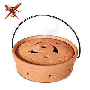 Accjzzlyn Wespen Abwehr Räucherbox Terrakotta
