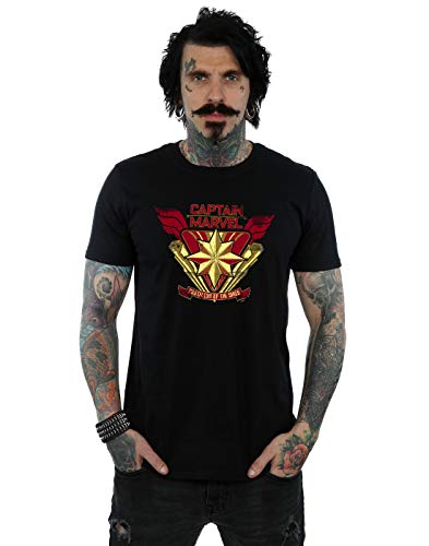 Marvel Men's Captain Marvel Protector of The Skies T-Shirt Black XXXXX-Large