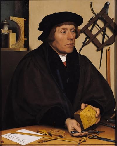 Pintura de lienzo Retrato de Nicolás de Hans Holbein para decoración de oficina 60x90cm
