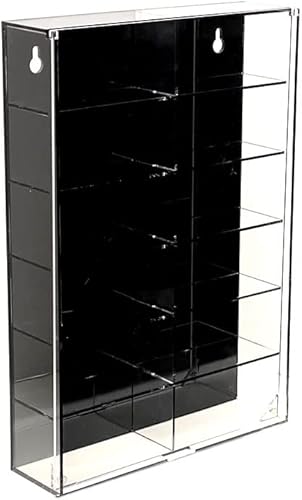 Soporte de pared para vitrina 164 12 coches 8.11" x 2.25" x 12" negro - MJ08012BK