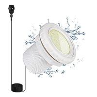 KOLLNIUN LED Poolbeleuchtung für Aufstellpool，pool lichter unterwasser，Unterwasserbeleuchtung ，Schwimmbad Licht，12W Weißes,für Stahlrahmen & Stahlwandpool,IP68 Wasserdicht 7m Kabel,12V