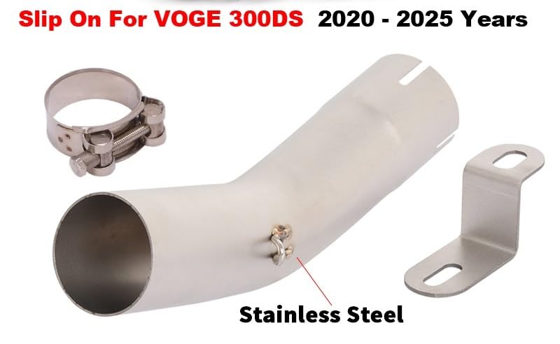 rura wydechowa motocyklowy wydech Slip On Pasuje Do Voge 300DS 300 DS 2020 2021 2022 2023 2024 2025 Układ Wydechowy Motocykla 51mm Rura Tłumika