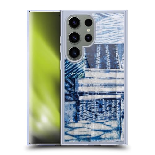 Coque MagSafe Samsung S24 Ultra flexible Patchwork Indigo sous licence Aimee Stewart