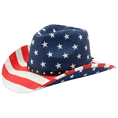 Retro Rodeo Wild Western Cowboy Hats For Men And Women - American Flag - 2 #TOP15