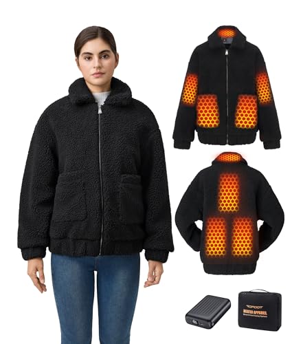 Topdot Pile Riscaldata Donna con power bank 12V, 18400 mAh,...