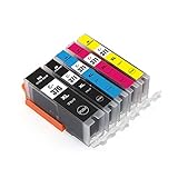 BCI-370XLBK BCI-371XLBK BCI-371XLC BCI-371XLM BCI-371XLY 5色セット ISO14001/ISO9001認証 キヤノン 対応の互換インクカートリッジ 残量表示機能付