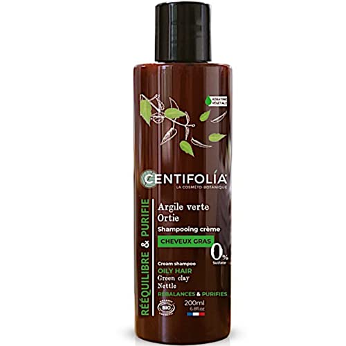 Centifolia Shampooing Crème Cheveux Gras Bio Argile Verte et Ortie 200ml, 200 ml (Pack of 1)