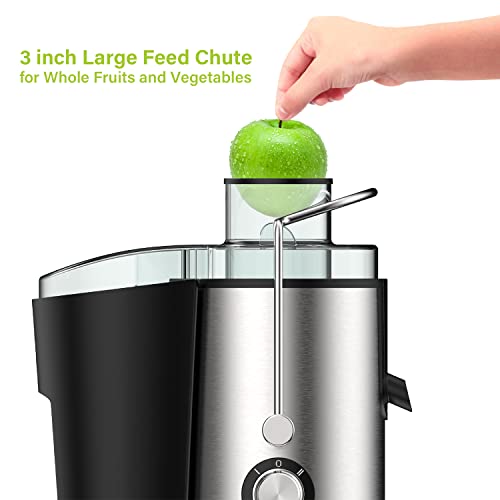 Juicer Machines,Juicer,Maximum Power 600W,Large 3 Inch Feed Chute Juicer For Whole Fruits And Vegetables,Faster Juicer With Dual Speed,Juice Residue Separation,Easy To Use/Clean,Anti-Drip #TOP2