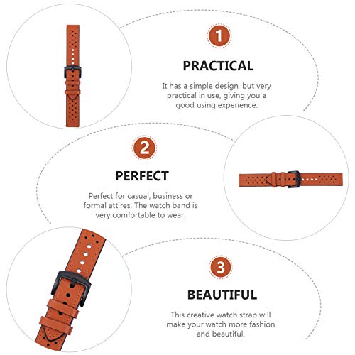 ULTECHNOVO Pulseira de RelÃ³gio de Couro Pulseira de RelÃ³gio de Couro ClÃ¡ssico SubstituiÃ§Ã£o Comp