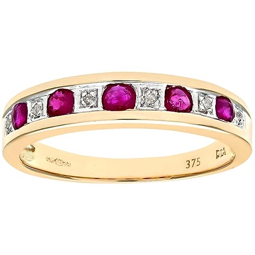 Naava Anillo para Mujer de Oro 9K con Rubí talla 24 Naava Anillo para Mujer de Oro 9K con Rubí talla 24