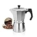 ROSSETTO Cafetière Italienne Moka Express en Aluminium Expresso - Couvert Transparent (6 Tasses 300 ML)
