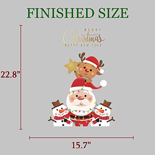 Ggboy Christmas Wall Decals, Santa Claus Christmas Wall Stickers Removable, Xmas Christmas Vinyl Diy Wall Decal, Christmas Window Clings Stickers Decals For Wall Window Kid Room Bedroom Decorations #TOP3