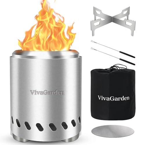 VivaGarden 9.7x7.1" Portable Fire Pit with Accessories
