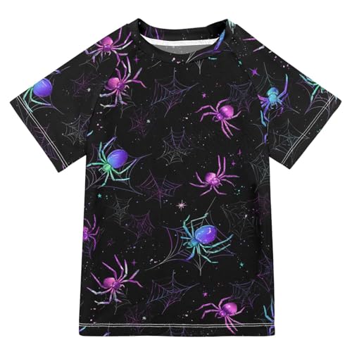 ALAZA Kids Rash Guard Boys Toddler Swim Shirts Short Sleeve Crawler UPF 50+ 3T