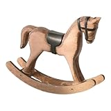 NiuLumea Decoración de caballo mecedora de madera, para negro/rojo/gris/amarillo pálido/amarillo y