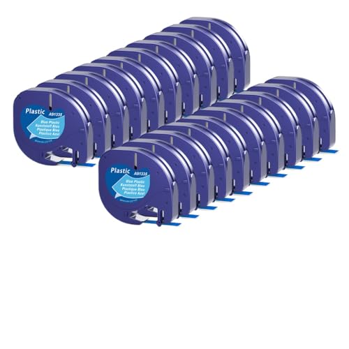 20PK 12mm�}���`�J���[���x���e�[�v��[91200 91201 91331 LT-100T LT-100H 200B QX50 LT���~�l�[�g���x���e�[�v�ƌ݊���(Plastic blue)