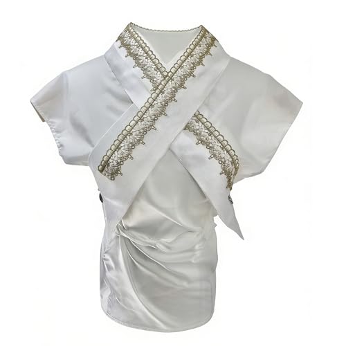 GRACEART Japanese Kimono Fake Collar Traditional Detachable Cross-Over Furisode Obiage Datejiri for Wedding Casual Yukata Outfits
