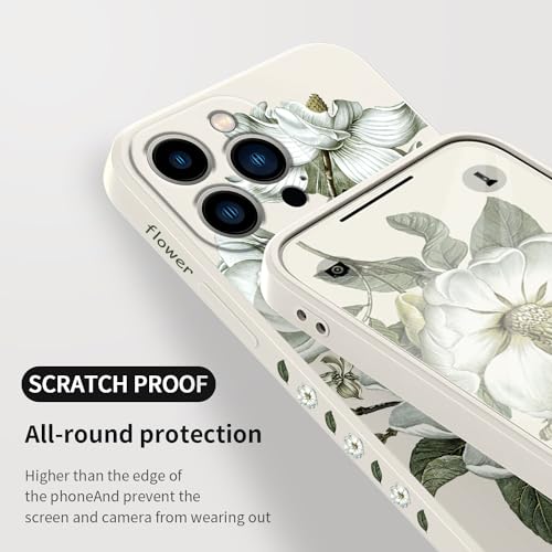 Coque iPhone 13 Pro silicone liquide motif floral tendance - 7