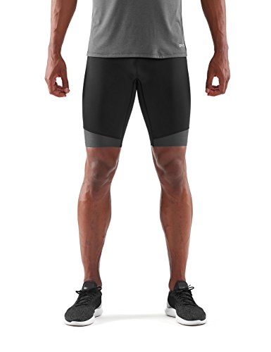 SKINS DNAmic Mens Long 1/2 Tights Black XL Half Homme, FR Taille Fabricant