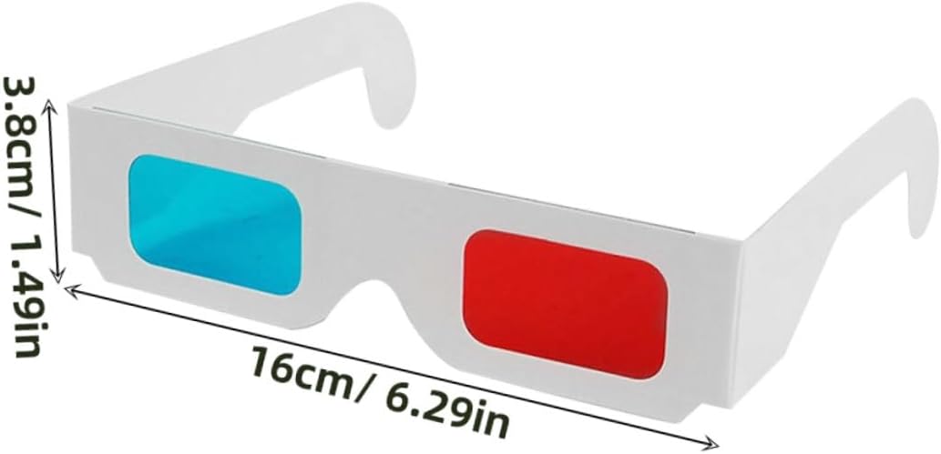 Generic 70pcs Red Blue 3D Glasses Paper Cardboard Anaglyph Movie Glasses for Home Theater and Educational Presentations