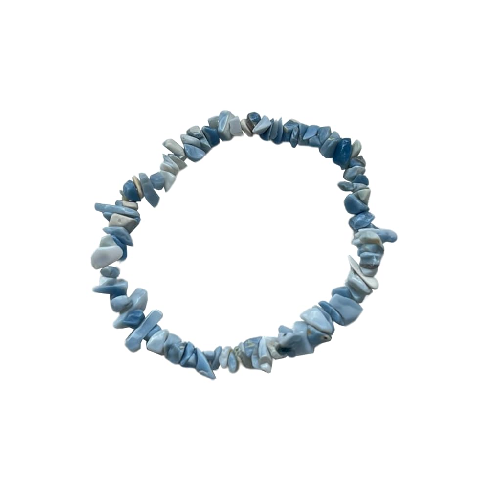 VIE Gemstone Chip Stretch Bracelet, Blue Opal