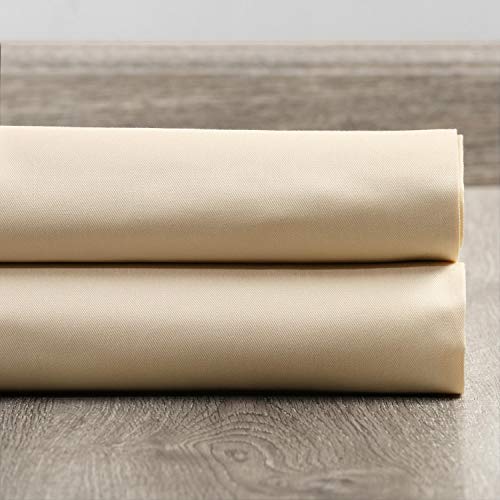 Image of HPD Half Price Drapes Solid Tie Top Cotton Curtains 84 Inches Long (1 Panel) Luxury Light Filtering Curtains for Living Room, Modern Semi Sheer Curtain for Bedroom, 50W X 84L, English Cream