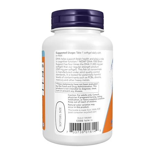 NOW Foods DHA-1000 Brain Support - 90 softgels