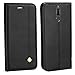 Produktbild MOELECTRONIX Edle Buch Klapp Tasche SCHWARZ Flip Book Case Schutz Hülle Etui passend für Huawei Mate 10 Lite Dual RNE-L21