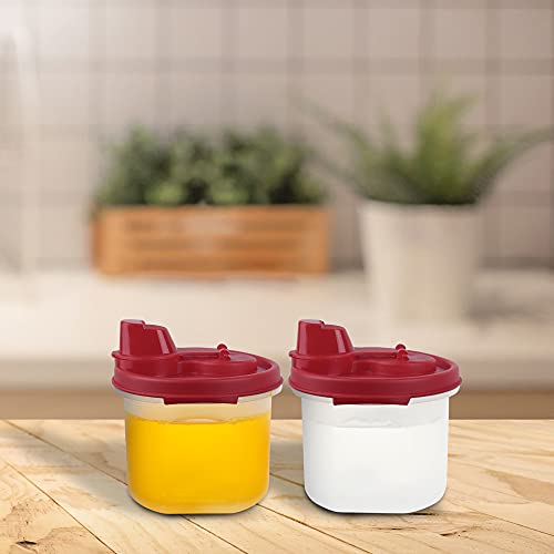 Image of Cutting EDGE 250 ML Smart Slim Oil Dispenser Airtight Red (Set of 1) | BPA free food grade plastic material, recommended for storing oil, vinegar, Water, sauces, juice, kitchen Storage