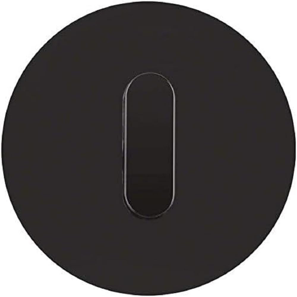Plaque de recouvrement avec bouton Berker noir pour rénovation salon contemporain et bureau design