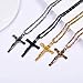 PROSTEEL Cadena Hombre Grabado Dorado con Colgante Cruz Crucifijo Jesús Inri Acero...