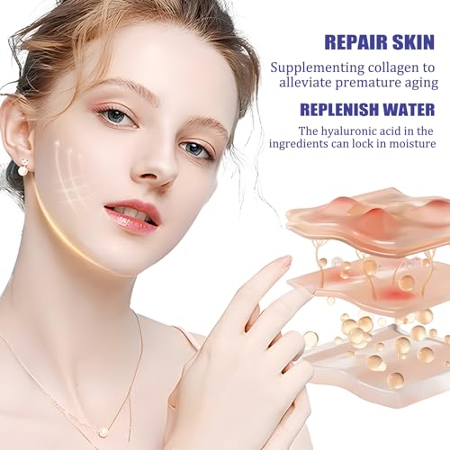 160 Stück Face Lift Tape Invisible Face Lifting Tape Portable Hals Patches Jowls Aufkleber Schlaffe Unsichtbare Dünne Klebeband for Lifting Sagging Skin Double Chin mit 1 Massagestab