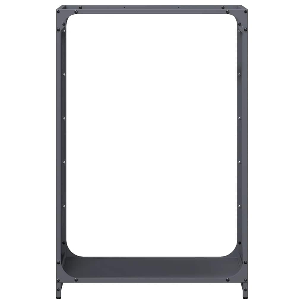 Mangloder - Estantería para leña de acero laminado en frío, color antracita, 60 x 28 x 90 cm, estantería para leña, soporte apilable, almacenamiento, almacenamiento en salón y jardín