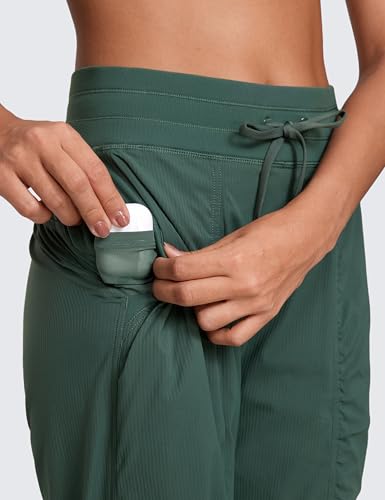 Image of CRZ YOGA Ease Line Joggers 26 inch /28.5 inch /30.5 inch | Casual, Lightweight, Ruched Design, Pockets, for Women