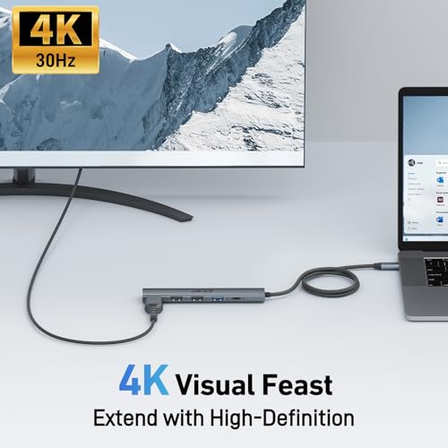 Acer 5 in 1 USB C Hub with 4K HDMI, 100W Power Delivery, 3 USB A Data Ports - image 5