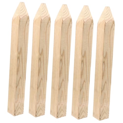 Toddmomy 5piezas Estacas De Madera Resistentes para Jardín Marcado Preciso para Vallas y Delimitación Exterior