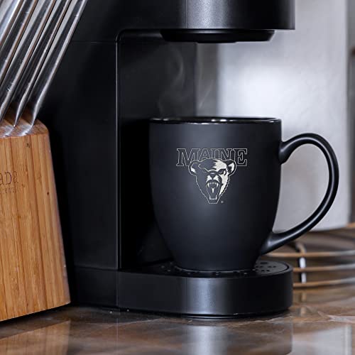 Image of Rico Industries NCAA Primary 15-Oz Personalized Matte Black Bistro Mug - for Hot or Cold Drinks