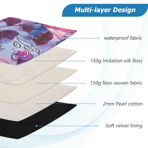 Funda para portátil 13-14 pulgadas impermeable floral miniatura 4