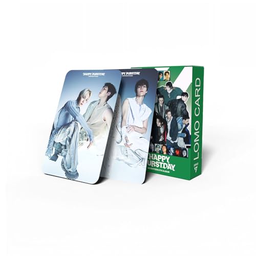 TuYines SEVENTEEN fotokartki, 55 sztuk seventeen Lomo Card, Happy Burstday Album Kartki na zdjęcia, seventeen, must-have dla fanów K-pop (zielone)