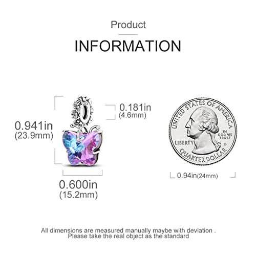 Mula 925 Sterling Silver Charms For Bracelets And Necklaces Airplane Passport Dangle Pendants Beads Butterfly Dragonfly Charms Jewelry Gift For Women Girls #TOP3