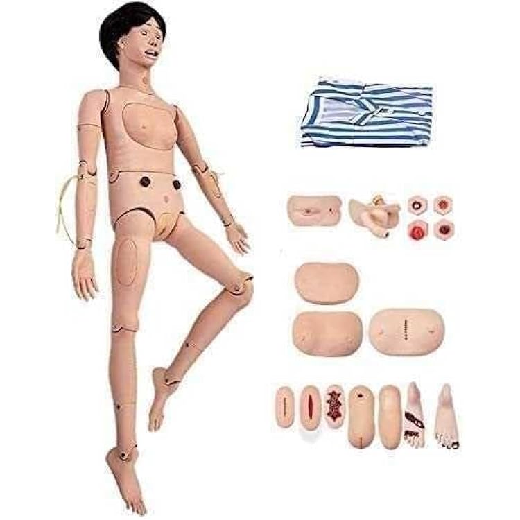 Patient Care Manikin,CPR Simulator,Basic Geri Nursing Skills Geriatric Human Model for Students Education Teaching Medical Training Skills