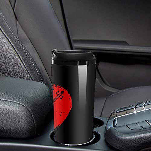 Heart Violin Love Reusable Plastic Insulated Cup Double Wall Coffee Mug Fashion Travel Tumblers With Lid 250Ml #TOP6
