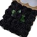 Umiss Wedding Bouquet 50pcs Artificial Flowers White Real Touch Artificial Roses for Bouquets Centerpieces Wedding Party Baby Shower DIY Decorations (Black)
