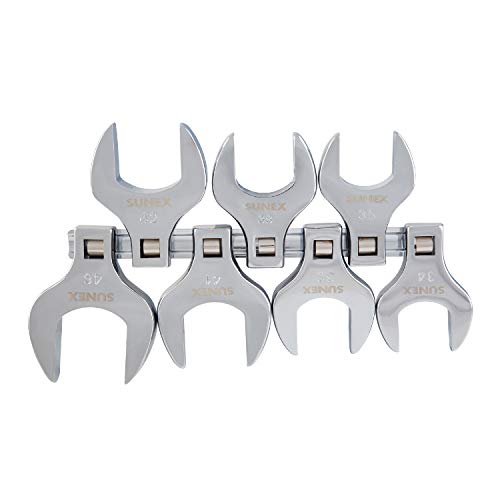 Sunex 9740A 7 Piece 1/2" Dr. Metric Jumbo Crowfoot Wrench Set CRV #1