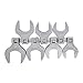Sunex 9740A 7 Piece 1/2" Dr. Metric Jumbo Crowfoot Wrench Set CRV