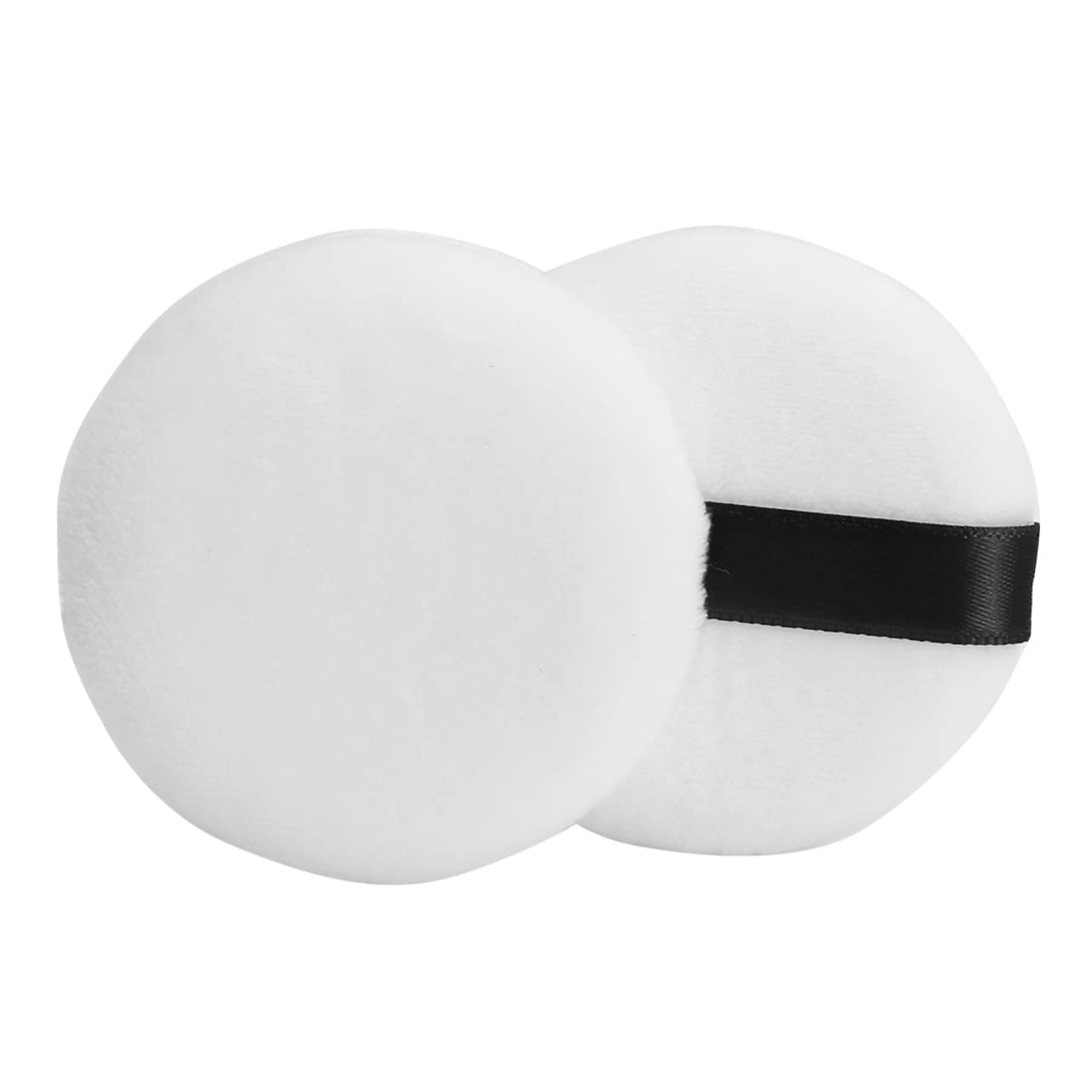 Mikinona 15Pcs Portable Pure Cotton Powder Puff Soft Fluff Makeup Puff for Loose Powder Application Easy for Face Makeup Travel Friendly White