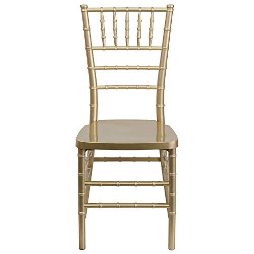 Flash Furniture Hercules Premium Series Gold Resin Stacking Chiavari Chair #TOP7
