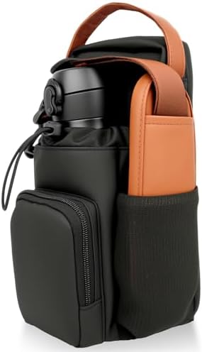 Bolsa de ginástica magnética com bolsos para telefone e alça de o...