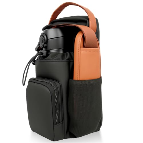 Bolsa de ginástica magnética com bolsos para telefone e alça de o...