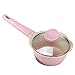 HUSHUN Cazo de leche antiadherente y calentador de mantequilla Mini Olla De Leche con tamaño perfecto para calentar porciones más pequeñas de líquidos-16cm rosa
